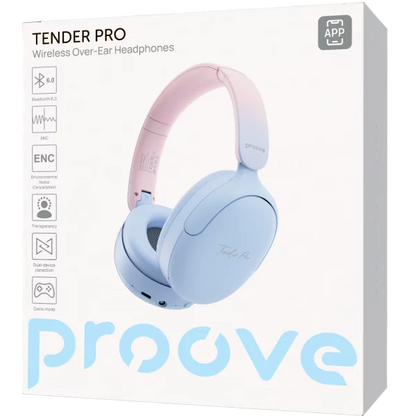 Kufje wireless Proove Tender Pro, me aplikacion, të kaltërta