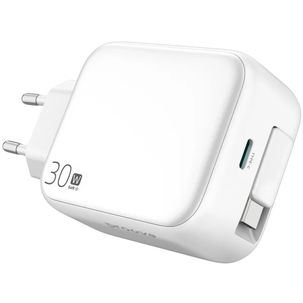 Karikues muri Proove Fixtape me kabllo të integruar Type-C, 30W, i bardhë