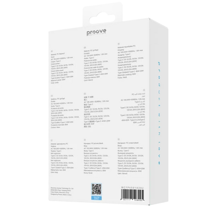 Karikues muri Proove Fixtape me kabllo të integruar Type-C, 65W, i bardhë