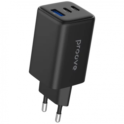 Karikues muri Proove Pocket, 65W, me 2×Type-C dhe USB, i zi