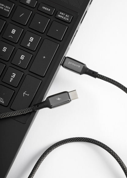 Kabllo karikimi Proove Dense Metal Type-C në Type-C, 60W, 2m, e zezë