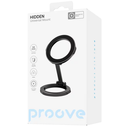 Mbajtëse magnetike për telefon Proove Hidden, për sipërfaqe të sheshta, gri