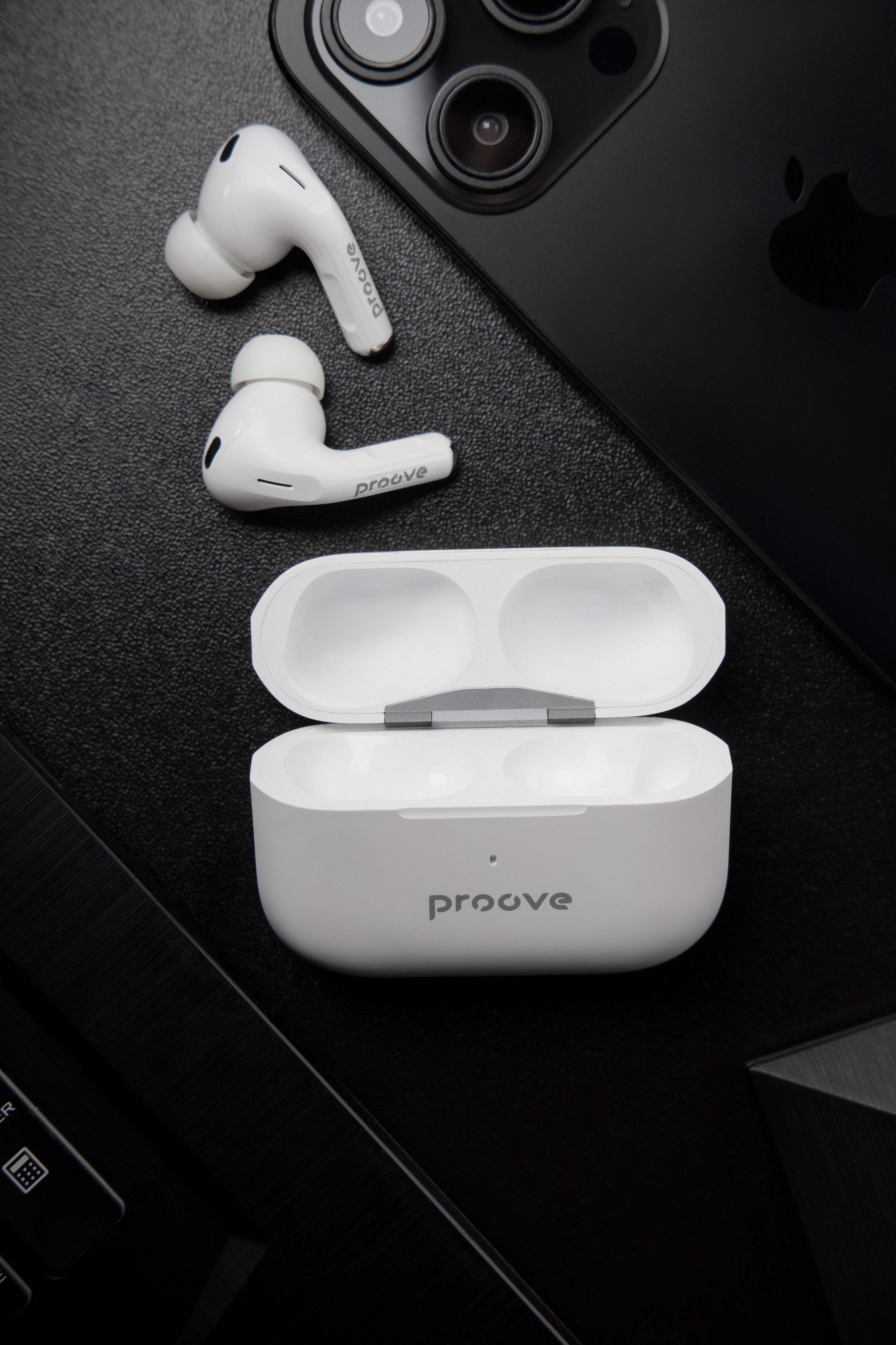 Dëgjuse wireless Proove Mainstream Pro TWS, me aplikacion, të bardha