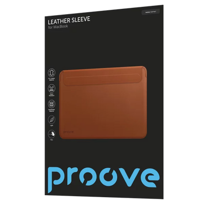 Mbështjellëse Leather Sleeve për MacBook Proove 15.4″ / 16.2″, kafe