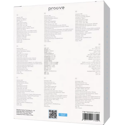 Dëgjuse wireless Proove Tempo TWS, ANC, me aplikacion, të bardha