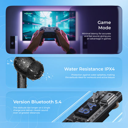 Dëgjuse wireless Proove Intro Pro, IPX4, me aplikacion, të zeza