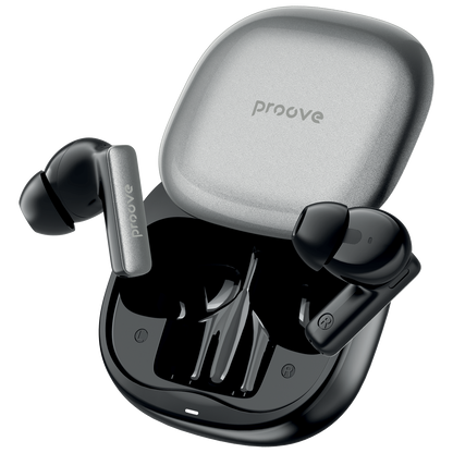 Dëgjuse wireless Proove NoLimit TWS me Hybrid ANC dhe aplikacion inteligjent (APP), të zeza