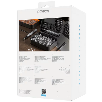 Set veglash Proove Fixer, 150 në 1, CRV, i zi