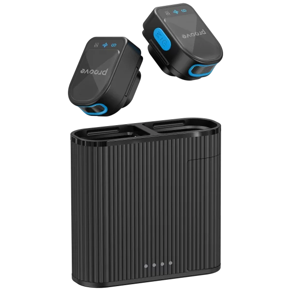 Mikrofon wireless Proove DualCast, set 2 copë me kuti për karikim