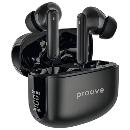 Dëgjuse wireless Proove Tempo TWS, ANC, me aplikacion, të zeza