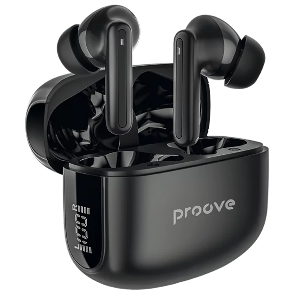 Dëgjuse wireless Proove Tempo TWS, ANC, me aplikacion, të zeza