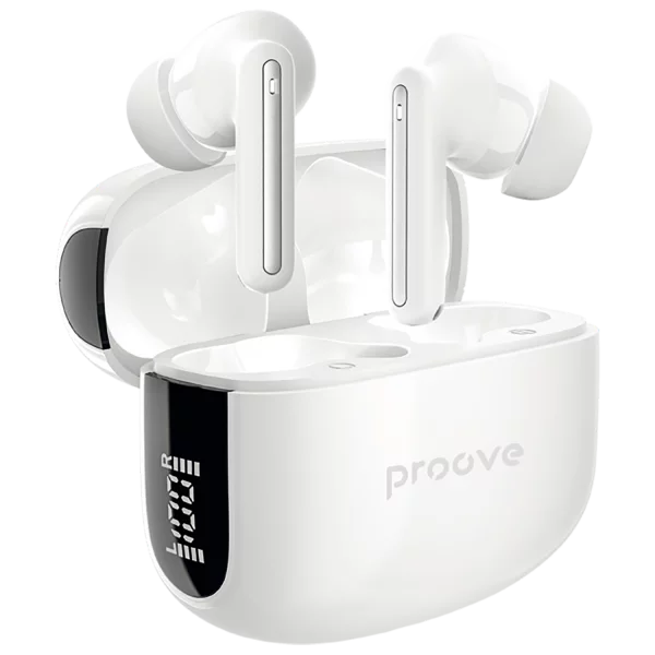 Dëgjuse wireless Proove Tempo TWS, ANC, me aplikacion, të bardha