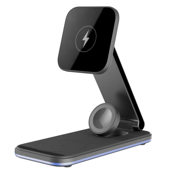 Karikues wireless 3 në 1 Proove Energy Fold, 15W, i zi