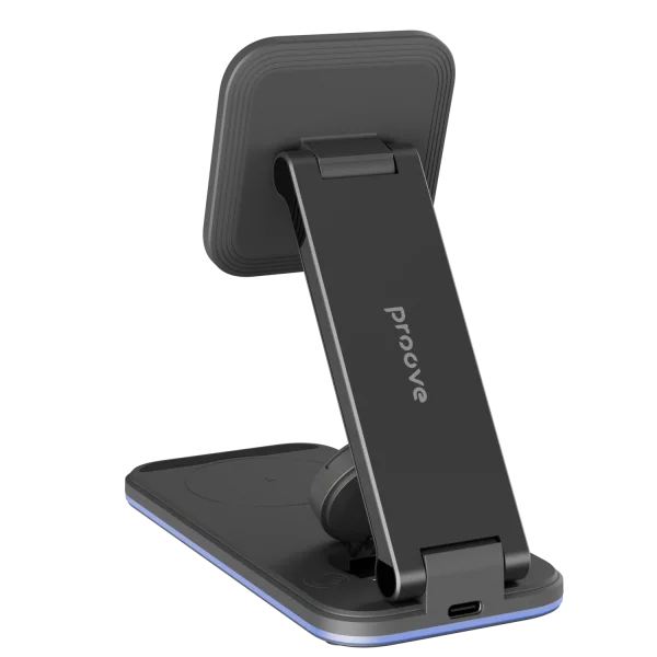 Karikues wireless 3 në 1 Proove Energy Fold, 15W, i zi